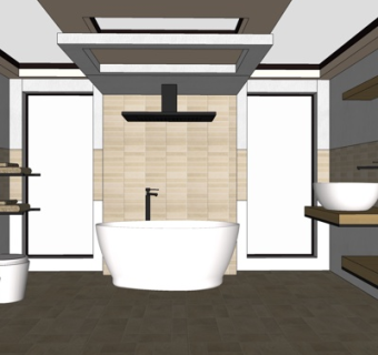 现代卫生间su模型