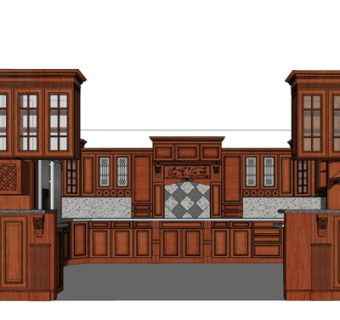 欧式橱柜su模型