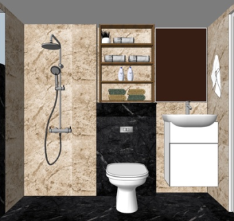 现代卫生间su模型