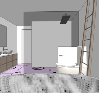 北欧卫生间su模型