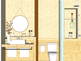 现代<em>卫生间浴室</em>su模型