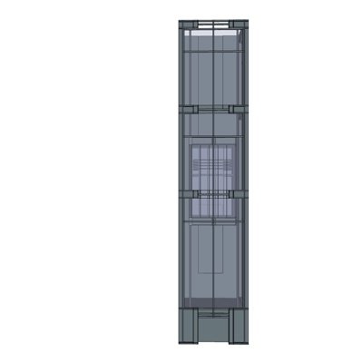 现代观光电梯su模型