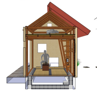 中式廊架凉亭su模型