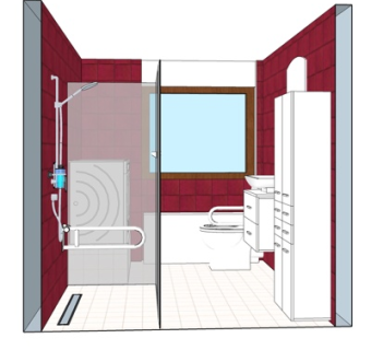 现代卫生间浴室su模型