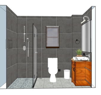 现代卫生间浴室su模型