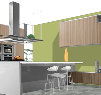 现代厨房su模型