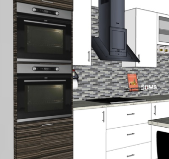 现代厨房su模型