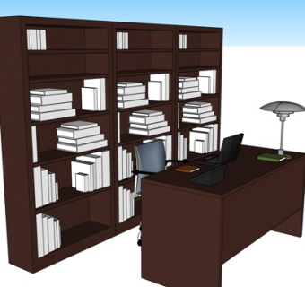 现代办公桌·su模型