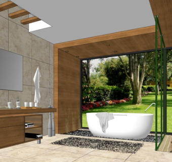 日式卫生间su模型