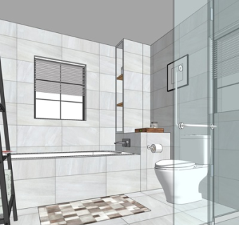 现代卫生间su模型