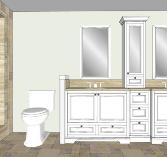 欧式卫生间su模型