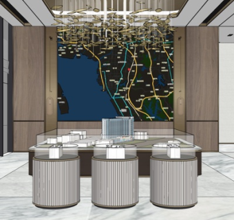 现代售楼处su模型