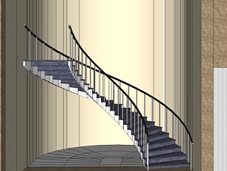 现代<em>螺旋楼梯su模型</em>