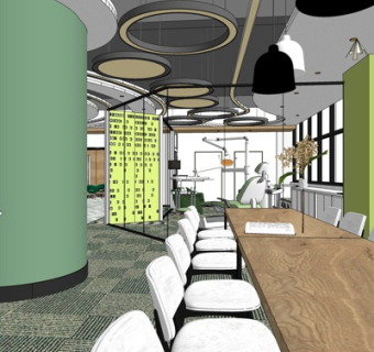 现代牙科诊所su模型