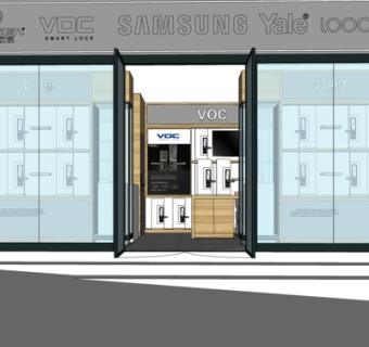 现代门把手专卖店su模型