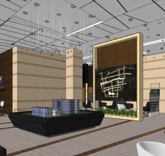 现代售楼处su模型