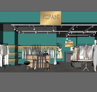 现代服饰专卖店su模型