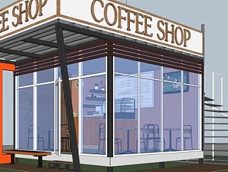 <em>现代咖啡店</em>su模型