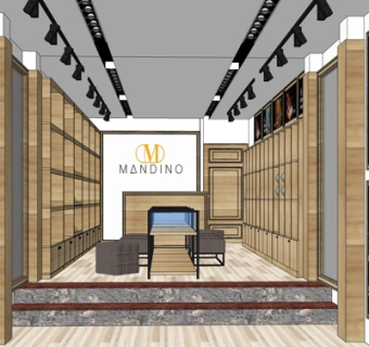 现代专卖店su模型