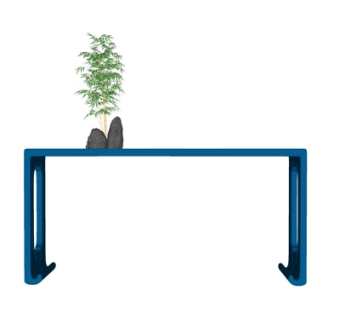 新中式端景柜su模型