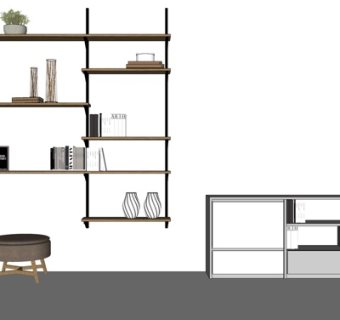 现代储物柜su模型