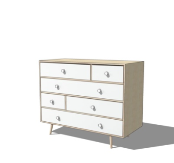 现代储物柜su模型