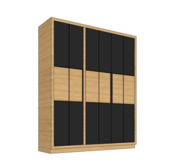 新中式衣柜su模型