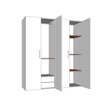 现代衣柜su模型