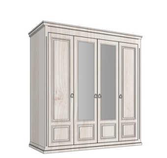 简欧衣柜su模型