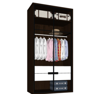 新中式衣柜su模型