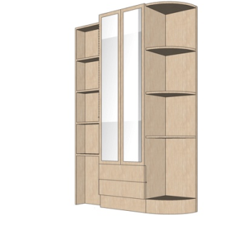 现代衣柜su模型