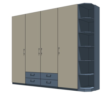 现代衣柜su模型