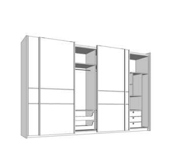 现代衣柜su模型
