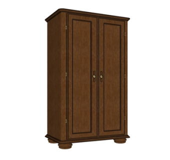 美式衣柜su模型