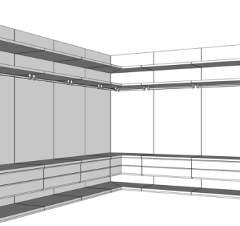 现代衣柜su模型