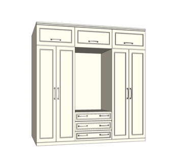 美式衣柜su模型