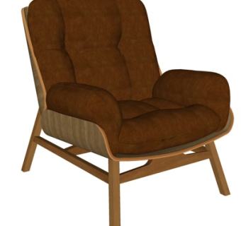 现代布艺休闲椅su模型