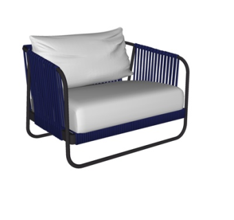 现代布艺休闲椅su模型