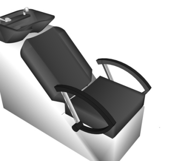 现代洗发椅su模型
