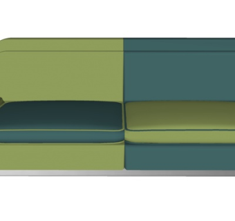 现代布艺双人沙发su模型