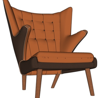 现代布艺休闲椅su模型