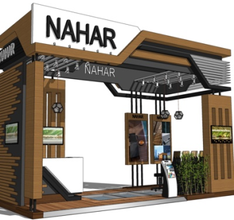 现代报刊门头su模型