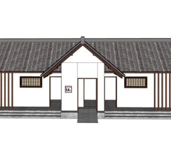 中式古建民房su模型