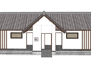中式古建民房su模型