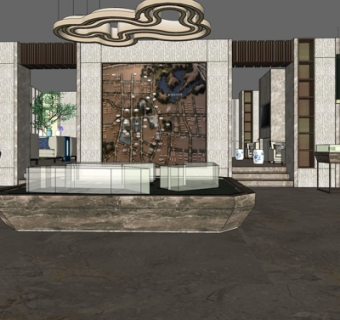 现代售楼处su模型