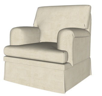 现代布艺休闲椅su模型