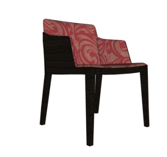 现代布艺休闲椅su模型