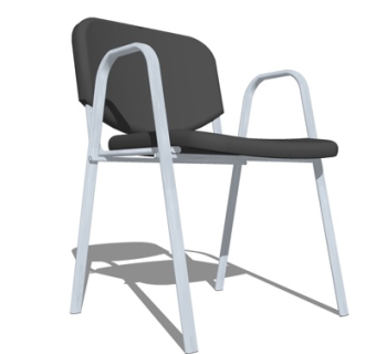 现代布艺休闲椅su模型