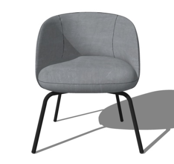 现代布艺休闲椅su模型