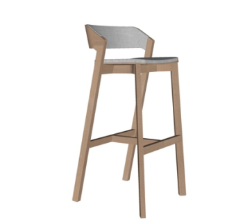 北欧实木吧台椅su模型